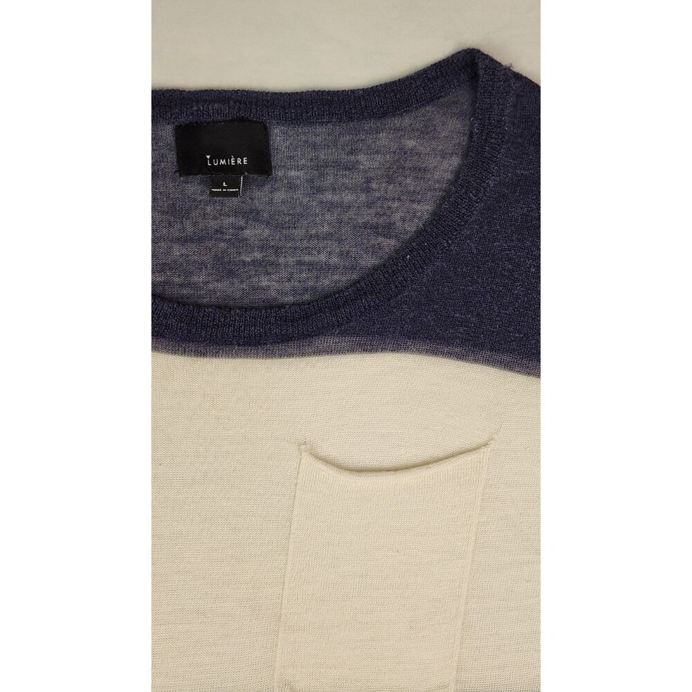 Lumiere Women Blue Long Sleeve Top Sz Large - Picture 4 of 9